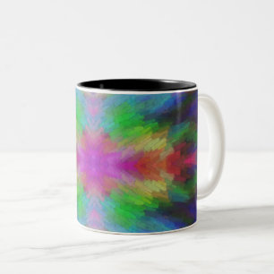 Tasse 2 Couleurs Style d'art Tie Dye coloré