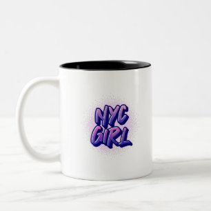 Tasse 2 Couleurs Style Graffiti pour fille NYC