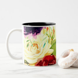 Tasse 2 Couleurs Style vintage Grandes aquarelles