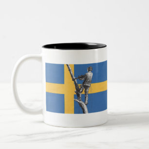 Tasse 2 Couleurs Suède Arb Art Arboriste Chainsaw