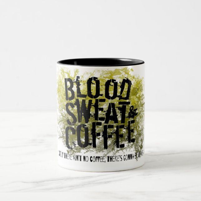 Tasse 2 Couleurs Sueur De Sang Drôle Et Café Ou Va Être Larmes (Centre)