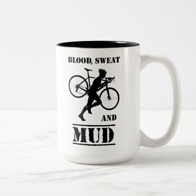 Tasse 2 Couleurs Sueur De Sang Et Cyclocross De Boue (Droit)