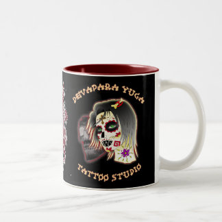 Tasse 2 Couleurs sugarskull dame, sugar skull deva, épée coeur