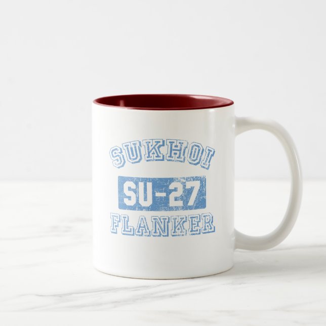 Tasse 2 Couleurs Sukhoi Flanker - BLEU (Droit)