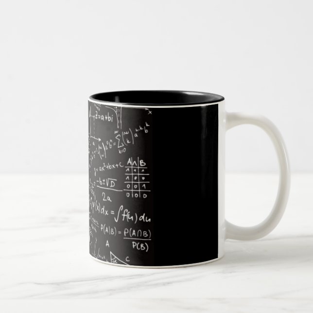 Tasse 2 Couleurs Sumbols mathématiques (Droit)