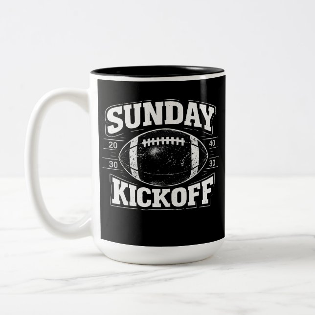 Tasse 2 Couleurs Sunday Kickoff Football (Gauche)