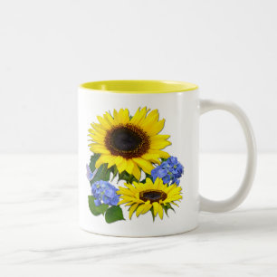 Tasse 2 Couleurs Sunflower et Blue Hydrangea
