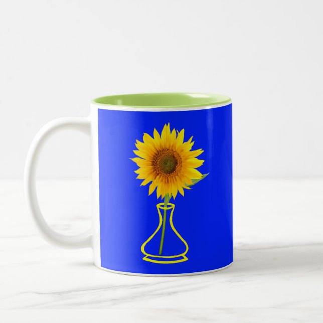 Tasse 2 Couleurs Sunflower Power Sunflower et Vase (Gauche)
