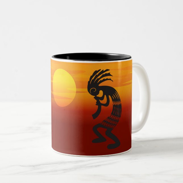 Tasse 2 Couleurs Sunset Kokopelli (Devant droit)