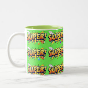 Tasse 2 Couleurs Super!, Pop Art, de Natasha Us  