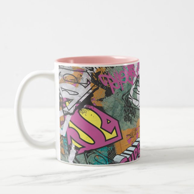 Tasse 2 Couleurs Supergirl Comic Capers Motif 10 (Gauche)