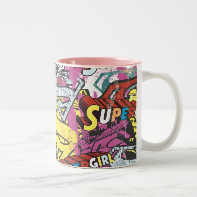 Tasse 2 Couleurs Supergirl Comic Capteurs Motif 4 (Droit)