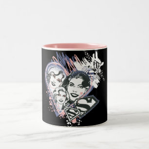 Tasse 2 Couleurs Supergirl font face au collage