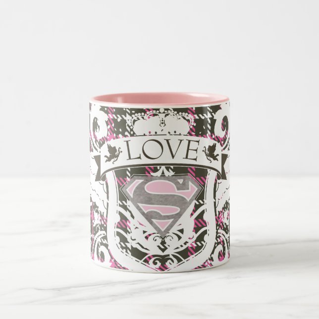 Tasse 2 Couleurs Supergirl Love Crest (Centre)