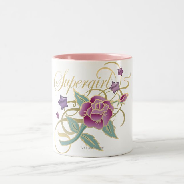 Tasse 2 Couleurs Supergirl Rose (Centre)
