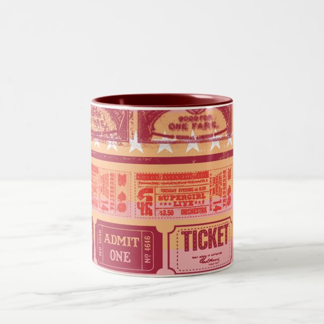 Tasse 2 Couleurs Supergirl Ticket Motif Orange (Centre)