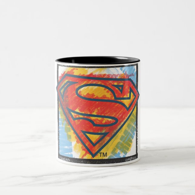 Tasse 2 Couleurs Superman S-Shield | Logo couleur (Centre)