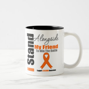 Tasse 2 Couleurs Support de la leucémie I à côté de mon ami