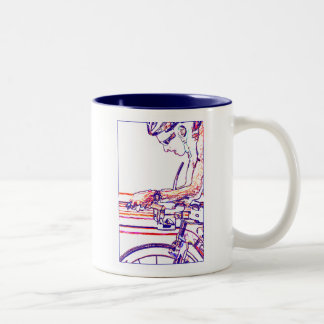 Tasse 2 Couleurs Sur la ligne d'Aérien-Barres