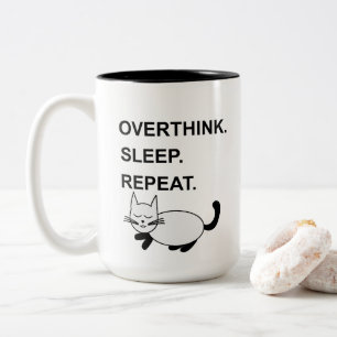 Tasse 2 Couleurs Surpenser le sommeil Répéter le chat dormant
