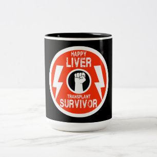 Tasse 2 Couleurs Survivant de la transplantation du foie