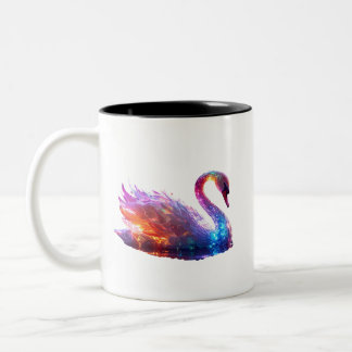 Tasse 2 Couleurs Swan Iridescendant sur l'eau - Imaginaire magique