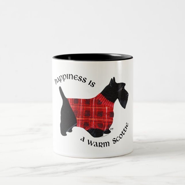 Tasse 2 Couleurs Sweat écossais Terrier rouge et noir (Centre)