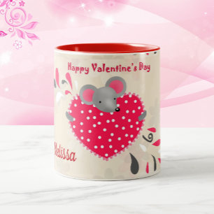 Tasse 2 Couleurs Sweet Mouse Joyeux Valentines Coupe du Jour Person