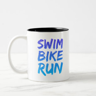 Tasse 2 Couleurs Swim Bike Run superbe design