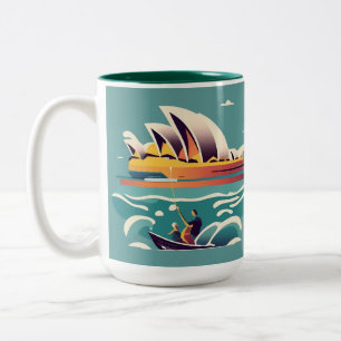 Tasse 2 Couleurs Sydney Opera House Australie peinture souvenir