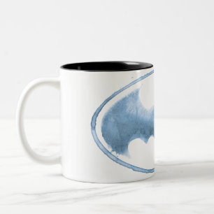 Tasse 2 Couleurs Symbole de chaume de café - bleu