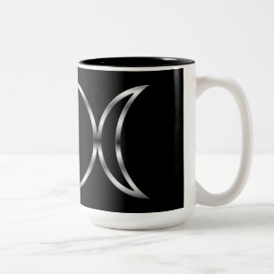 Tasse 2 Couleurs Symbole de la déesse triple de Falln Pagan