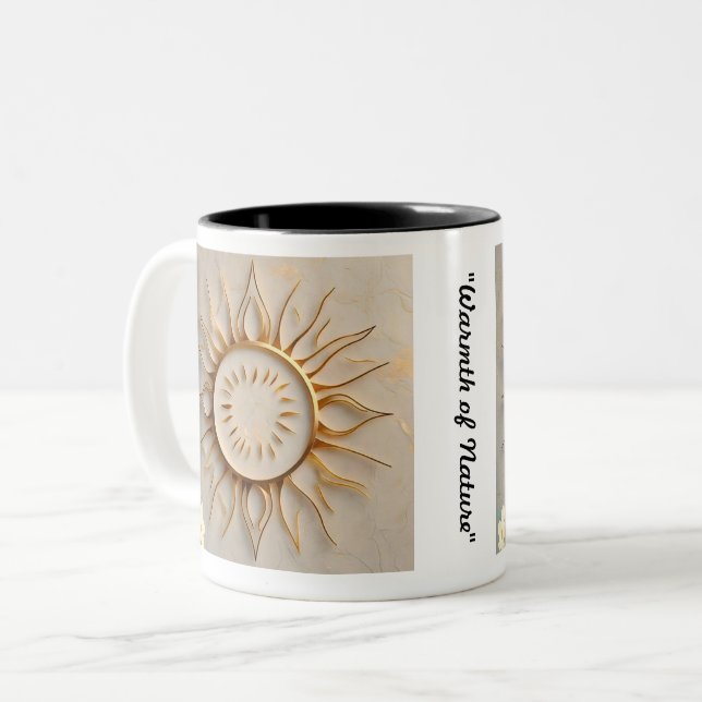 Tasse 2 Couleurs "Symbole de lumière du soleil" (Devant gauche)