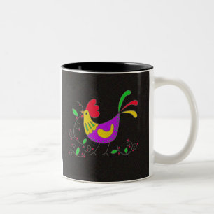 Tasse 2 Couleurs Symbole de Pysanka : Coq
