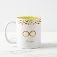 Symbole d'infini doré & Confettis