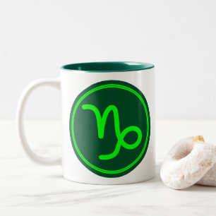 Tasse 2 Couleurs Symbole du zodiaque Capricorne Contraste Vert
