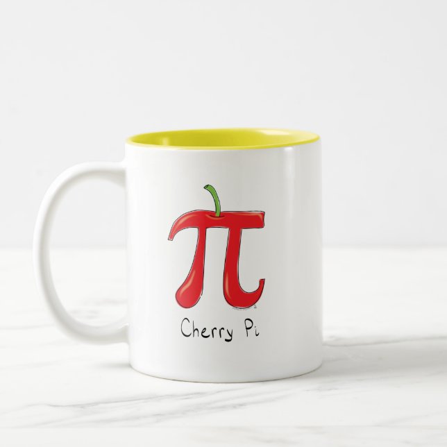 Tasse 2 Couleurs Symbole Fantaisie Math Cherry Pi (Gauche)