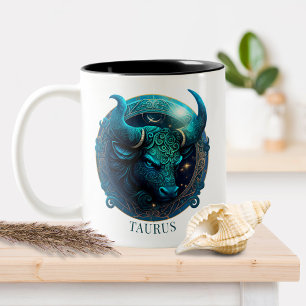 Tasse 2 Couleurs Symbole zodiaque de l'Imaginaire Taurus céleste