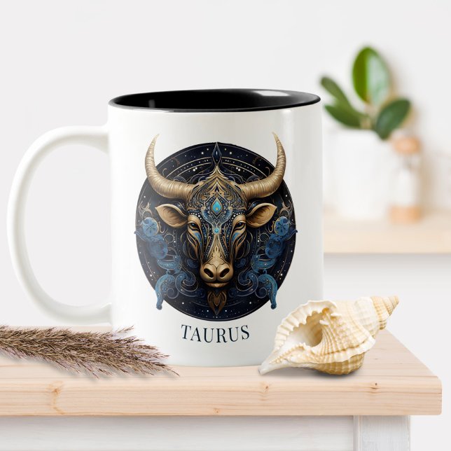 Tasse 2 Couleurs Symbole zodiaque Taurus Imaginaire céleste (Créateur téléchargé)