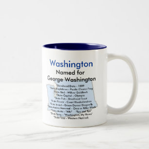 Tasse 2 Couleurs Symboles et carte de Washington