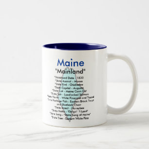 Tasse 2 Couleurs Symboles et carte du Maine