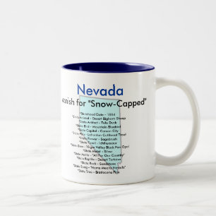 Tasse 2 Couleurs Symboles et carte du Nevada