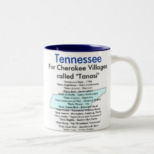 Tasse 2 Couleurs Symboles et carte du Tennessee