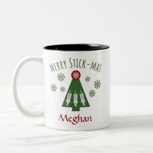 Tasse 2 Couleurs Syringue d'arbre de Noël personnelle phlébotomiste
