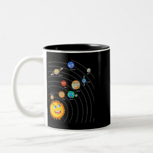 Tasse 2 Couleurs Systèmes solaires Planètes Astronomie Spatiale