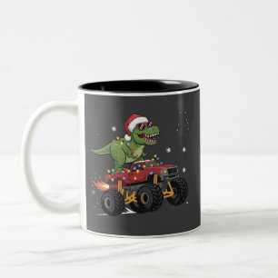 Tasse 2 Couleurs T-Rex Dinosaur Camion Monster de Noël