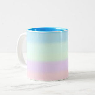 Tasse 2 Couleurs T-shirt abstrait moderne pastel multicolore à deux