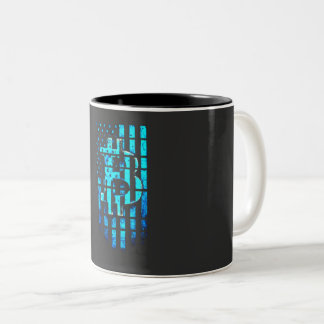 Tasse 2 Couleurs T-shirt Bitcoin bleu
