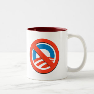 Tasse 2 Couleurs T-shirts d'Anti-Obama, boutons, autocollants