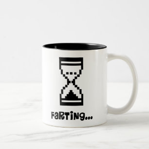 Tasse 2 Couleurs T-shirts de sablier d'ordinateur de péter pour le